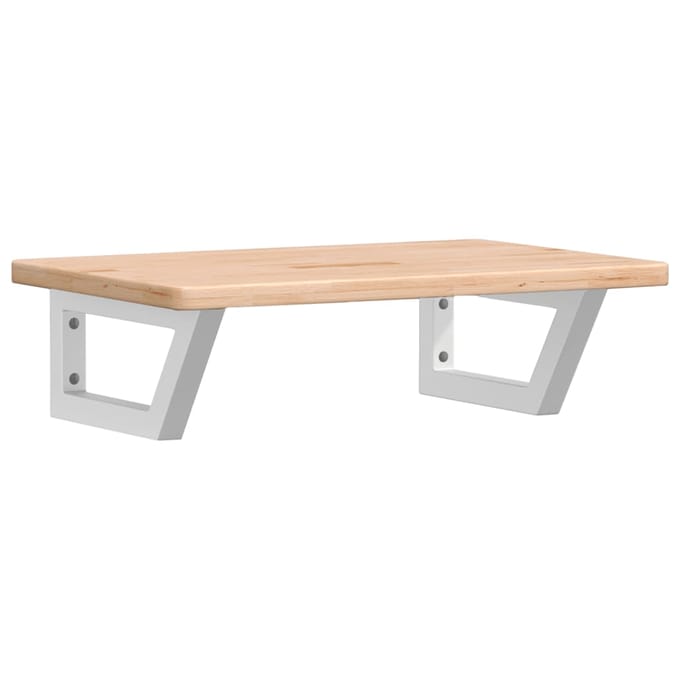 vidaXL - Badkamer - wandschap - staal - en - massief - eikenhout