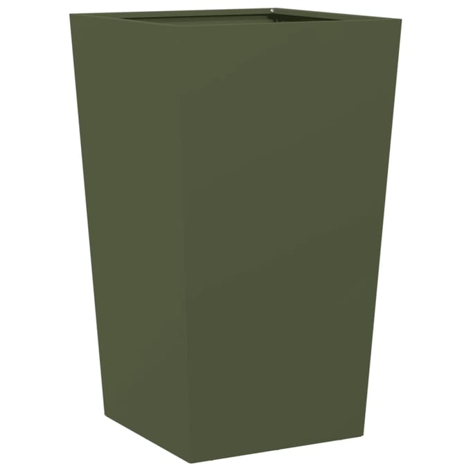 vidaXL - Plantenbak - 45x45x75 - cm - staal - olijfgroen