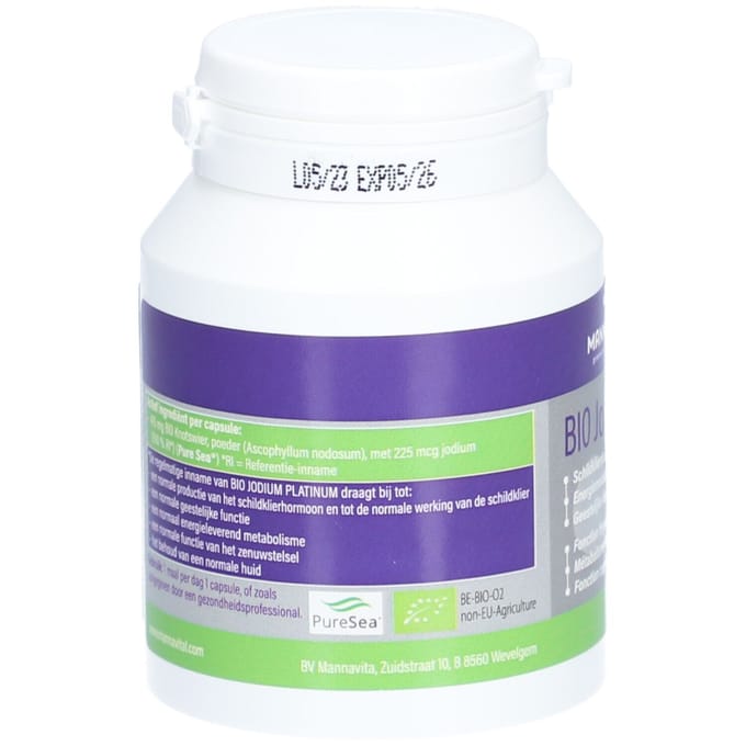 Mannavital Jodium bio platinum 90 Vegetarische capsules
