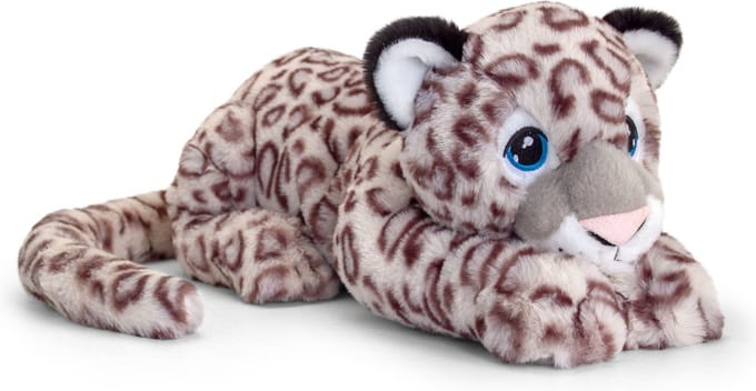 Keel Toys Knuffel Luipaard - pluche - sneeuwluipaard - 45 cm