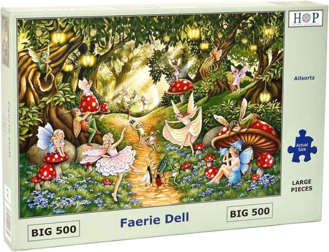 House of Puzzles Faerie Dell - BIG 500 Piece Jigsaw Puzzle.