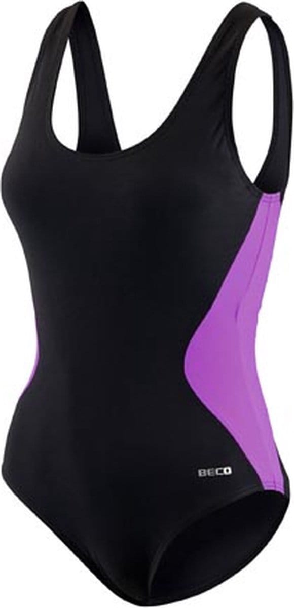 BECO Badpak C-cup - Dames - Polyamide - Zwart/paars - Maat 36