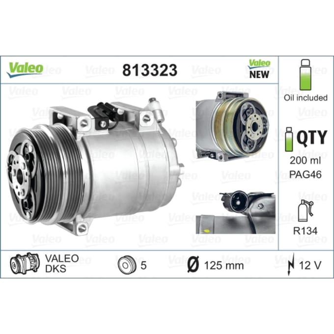 Compressor airconditioning VALEO 813323