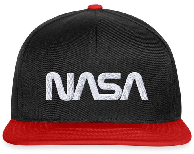NASA Logo Wit Borduurwerk Snapback cap