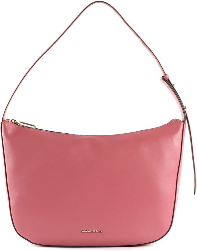 MANDARINA DUCK Leren Schoudertas Luna Hobo Blush Roze