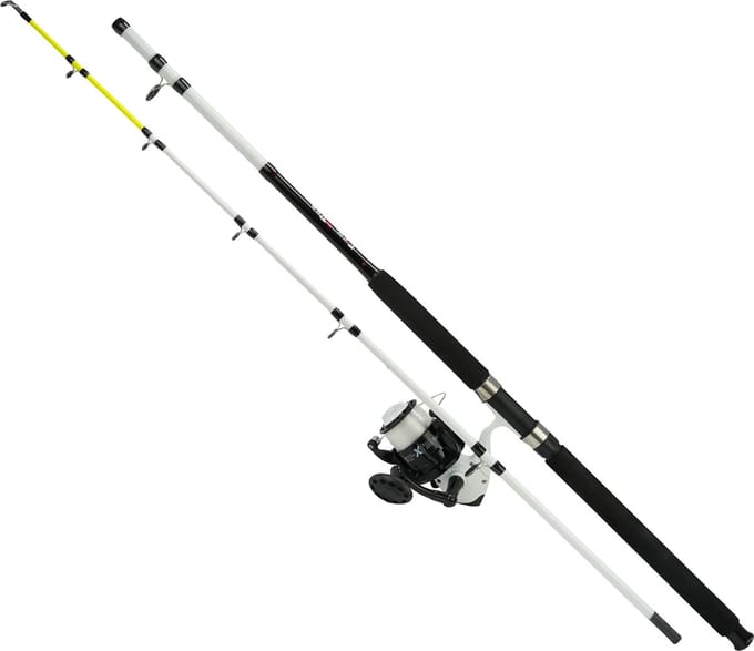 FISH-XPRO Boat Pro - 2.10m - Boothengelset - Wit - Zeevisset - Boothengel met Molen - Vislijn
