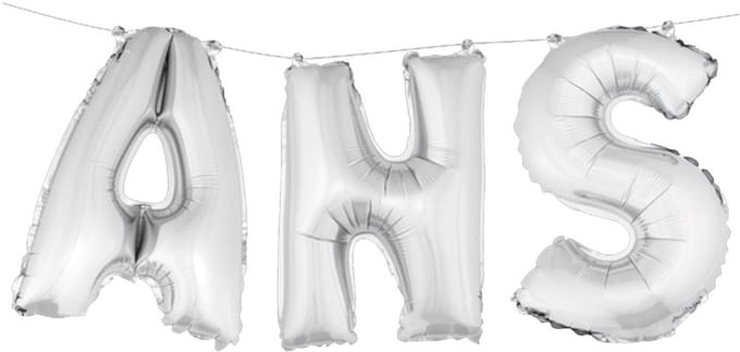 HOBI - Aluminium letters ballonnen 'jaar' zilver 36 cm voor decoratie