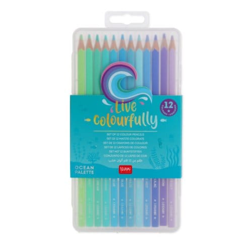 Legami set van 12 kleurpotloden - oceaan