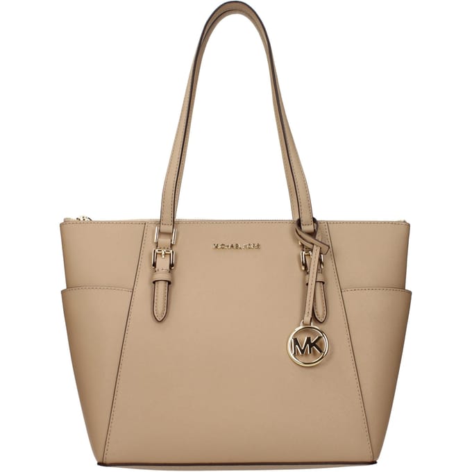 Michael Kors Beige Leren Schoudertas