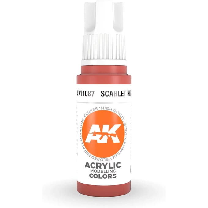 Scarlet Red Acrylic Modelling Color - 17ml - AK-11087
