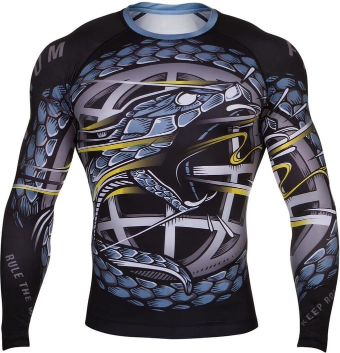Venum RTW Rashguard L/S Zwart Blauw - L