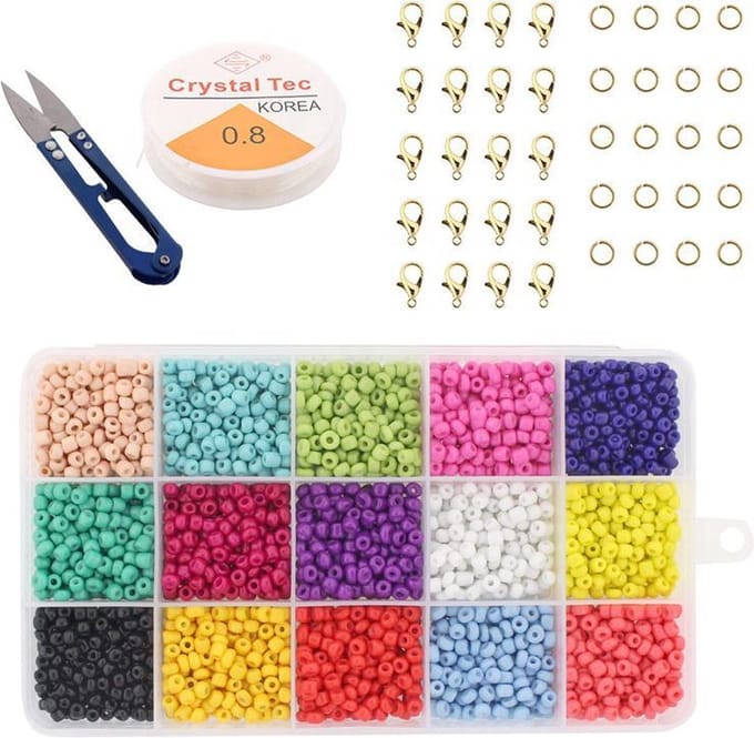 DIY Sieraden Set - Sieraden Maken - Kralen Set - 3mm - 15 kleuren - 7500 stuks