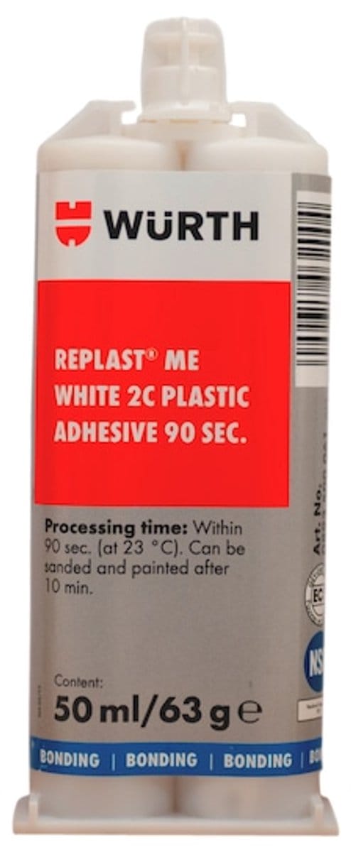 Wurth - 2c kunststoflijm replast me 90 s - 2c kunststoflijm replast® me 90 sec. inhoud 50 ml