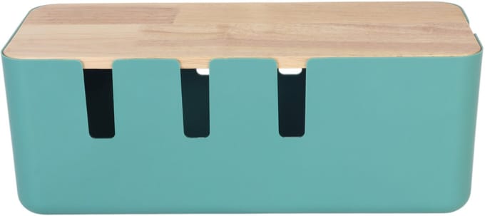 Kabelbox stekkerdoos - voor 2 stekkerdozen - kunststof - mint