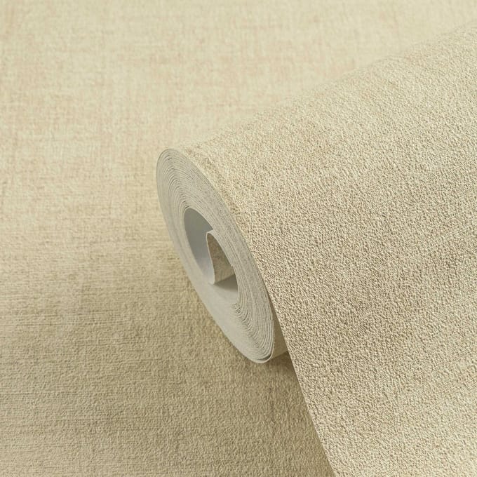 LINNENLOOK BEHANG | Subtiel glanzend - Groen Beige - A.S. Création Cuba II