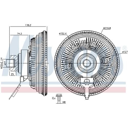 Koppeling, radiatorventilator NISSENS 86377