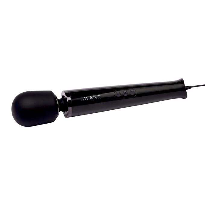 Le Wand Powerful Plug-In Vibrerende Massage Vibrator Zwart