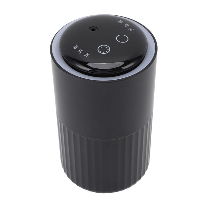 Diffuseur d'huiles essentielles sans eau avec lumière 7 couleurs, diffuseur d'aromathérapie portable, silencieux et avec minuterie black