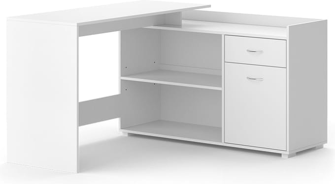 Vicco Noira Hoekbureau – 135 x 77 cm met lade Wit