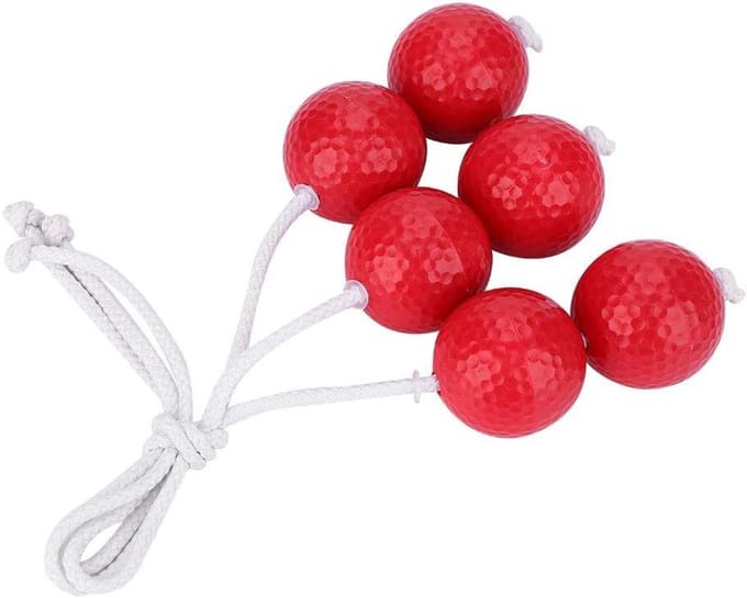 Laddergolf Ballen - Toss Bolas Set - Buiten Spelen - Zacht TPR Rubber - 3 stuks - Rood