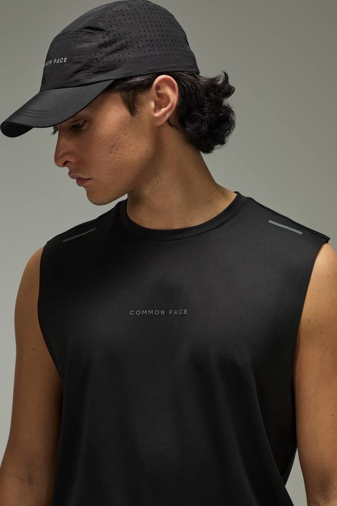 Common Pace Running Ultra Tank Top | Black | Size Medium