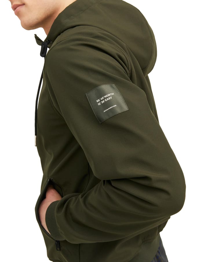JACK&JONES JJEBASIC SOFTSHELL HOOD NOOS Heren Jas - Maat XXL