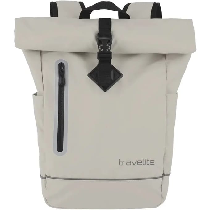 travelite Vrije tijd rugzak Rugzak Basics Roll-Up Backpack Plane 19L Ivory Crème
