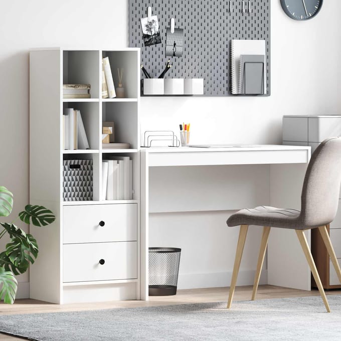 vidaXL - Bureau - Wit - 145,5 - x - 40 - x - 127 - cm - 2 - st