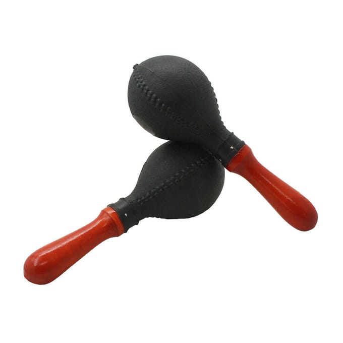 Professioneel paar Maracas Shakers rammelaars zandhamer speelgoed voor kind black