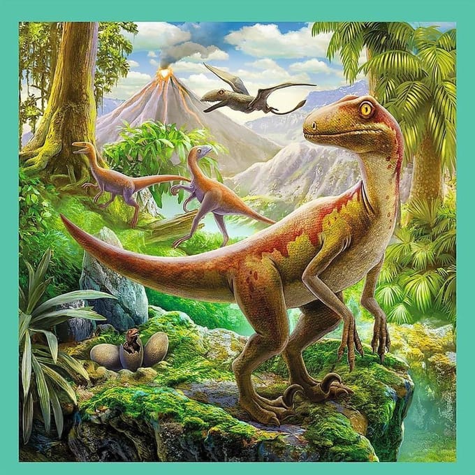 Trefl Puzzle - The Extraordinary World of Dinosaurs (3in1) 2D Puzzels