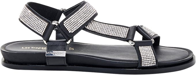 Caspy leren sandalen