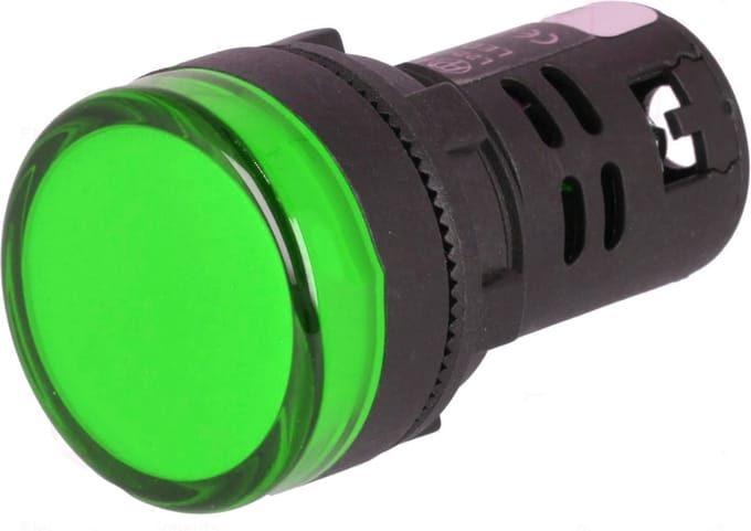 Controlelampje - LED indicator - 24V - 22mm - Groen
