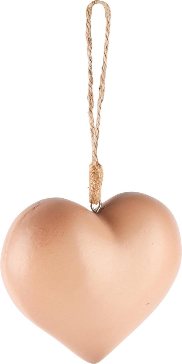 Dekoratief | Hanger hart, roze, hout, 9x5x8cm | A245694
