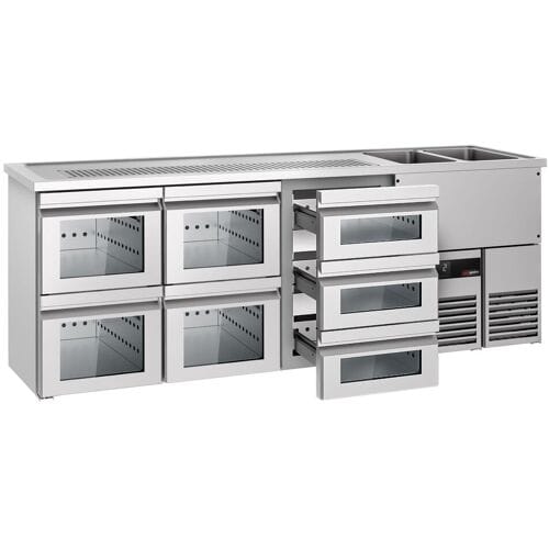 GGM Gastro Bierkoeling PREMIUM - 2500x700mm - 7 laden zilver