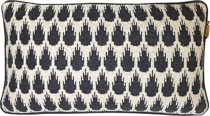 Botanic mini knitted cushion anthracite
