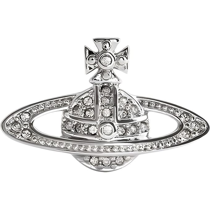 Vivienne Westwood Mini Bas Relief Broche Unisex accessoires Verguld Messing 65020004-02P116-CN Basic Packaging-Box Not Included gray