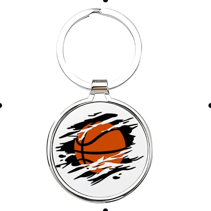 Akyol - Basketbal Sleutelhanger - basketbal - liefhebber - Cadeau - Sport - 2,5 x 2,5 CM