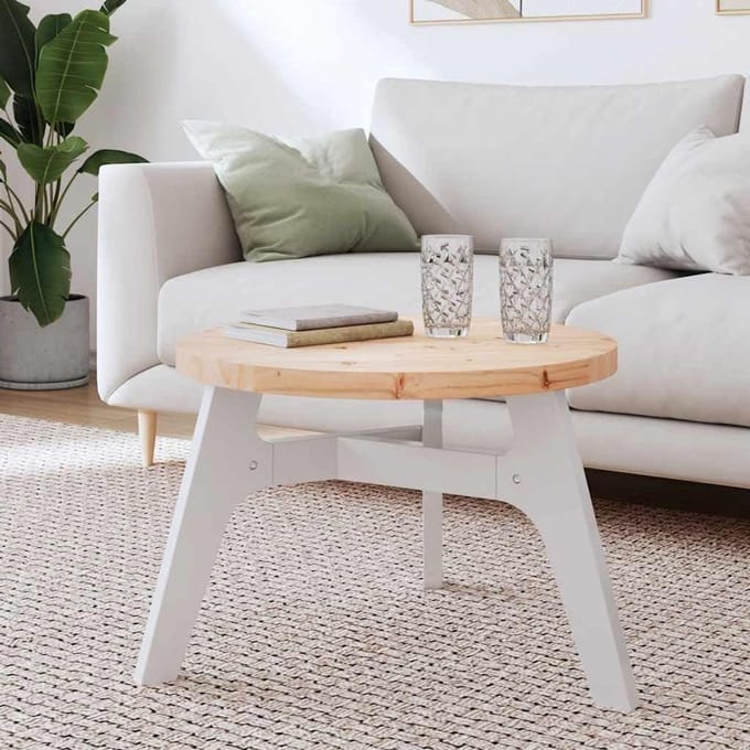 Tafelblad Massief Grenenhout - Ronde Plaat - Meubelprojecten - Rustieke Look - 60 cm Diameter - Bruin