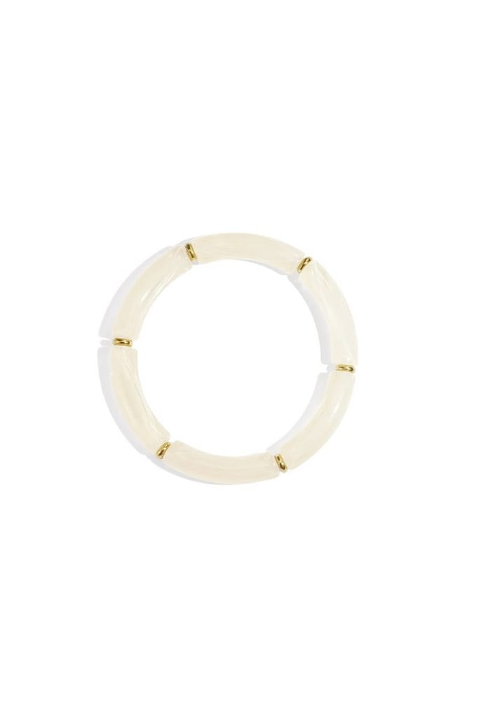 Yehwang - Armband - Kralen - Stones - Beige - Wit - Goud - Musthave