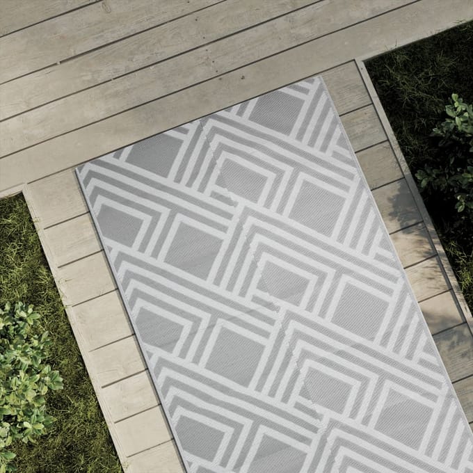 vidaXL - Buitenkleed - ARAKIL - 80x150 - cm - PP - grijs