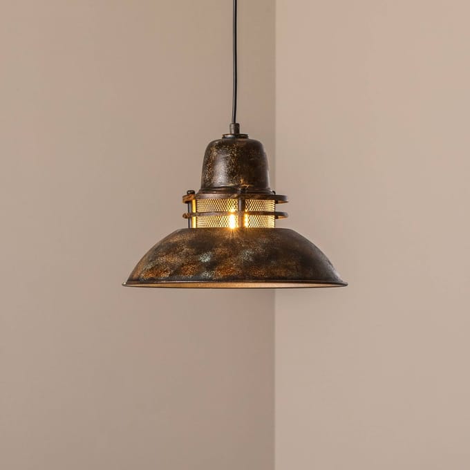 Opviq Hanglamp Tibet, antiekbruin, Ø 34 cm, metaal, E27