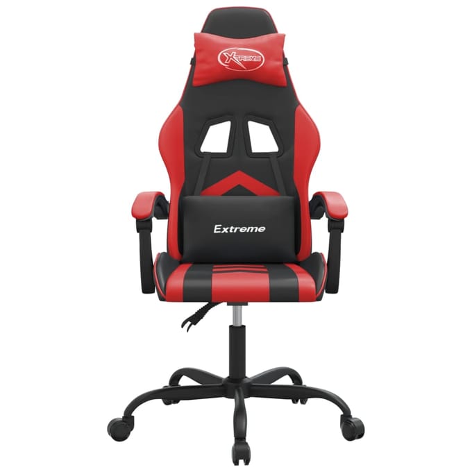 vidaXL - Gamestoel - kunstleer - zwart - en - rood