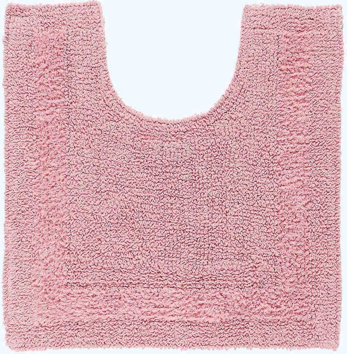 Homescapes toiletmat roze 50x55 cm gemaakt van 100% katoen
