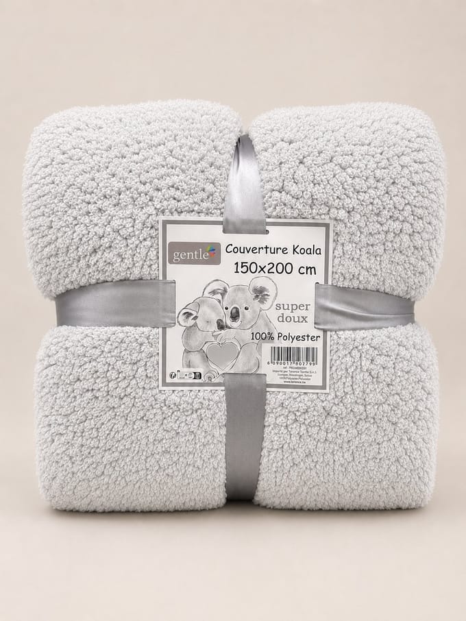 Fleece deken - 150x200 cm - Grijs - Heel Zacht