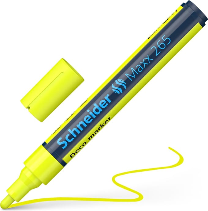 Schneider krijtmarker - Maxx 265 - geel - krijtstift - S-126505