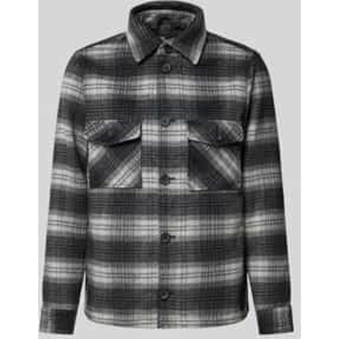Regular fit overhemdjack met wol