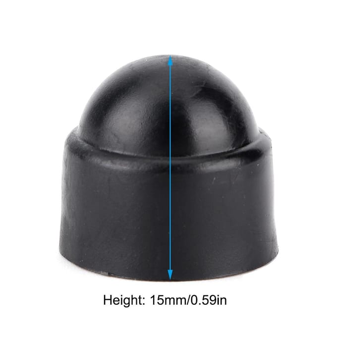 10 stuks 15 mm 0,59 inch M8 kunststof zeskantschroeven, moeren, kopkap, afdekking, accessoire