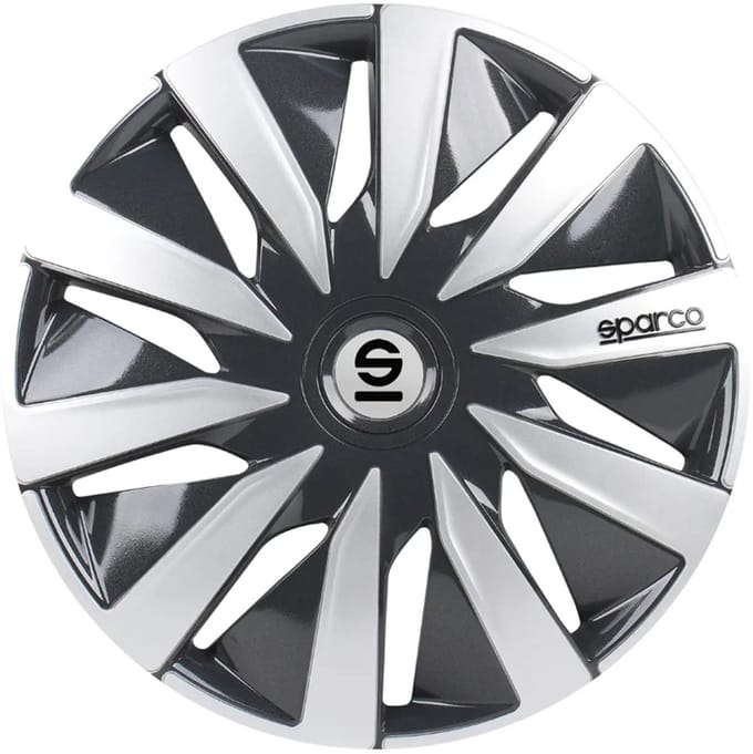 Sparco Wieldoppen Lazio 13 inch Grijs Zilver - 4 stuks