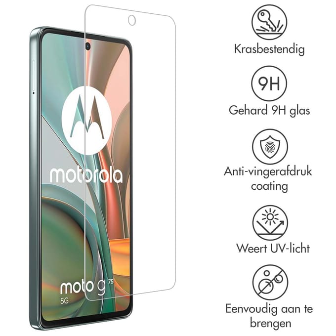 Accezz Screen Protector - Geschikt voor Motorola Moto G75 5G - Gehard Glas Screenprotector