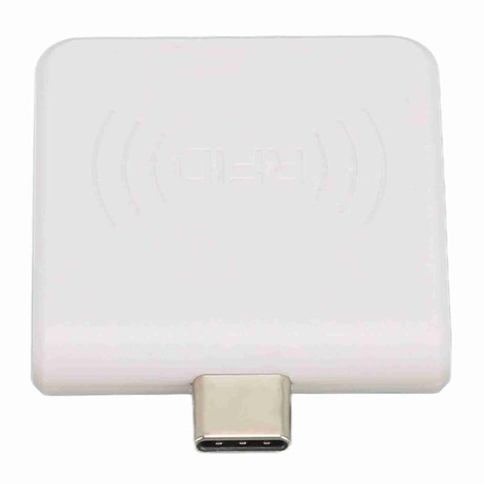 RFID ID Mobiele Telefoon Kaartlezer Type C Interface 125Khz Draagbare Smartcardlezer Wit wit